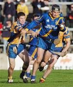 22 October 2006; John Maher, Loughrea, in action against Damien Hayes, Portumna. Galway Senior Hurling Championship Final, Portumna v Loughrea, Pearse Stadium, Galway. Picture credit: Ray Ryan / SPORTSFILE *** Local Caption ***  Loughrea's  in action against Portumna's
