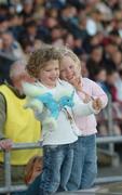 22 October 2006; Laura and Anna Boyle cheer on their team. Galway Senior Hurling Championship Final, Portumna v Loughrea, Pearse Stadium, Galway. Picture credit: Ray Ryan / SPORTSFILE