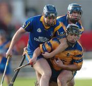 22 October 2006; Damien Hayes, Portumna, in action against John Dooley, Loughrea. Galway Senior Hurling Championship Final, Portumna v Loughrea, Pearse Stadium, Galway. Picture credit: Ray Ryan / SPORTSFILE