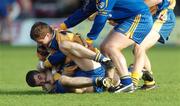 22 October 2006; Loughrea's Dermot Melia in a tussel with Portumna's Damien Hayes. Galway Senior Hurling Championship Final, Portumna v Loughrea, Pearse Stadium, Galway. Picture credit: Ray Ryan / SPORTSFILE