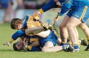 22 October 2006; Loughrea's Dermot Melia in a tussel with Portumna's Damien Hayes. Galway Senior Hurling Championship Final, Portumna v Loughrea, Pearse Stadium, Galway. Picture credit: Ray Ryan / SPORTSFILE