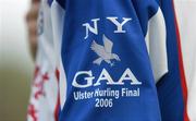 22 October 2006; The crest on the jersey of a New York player. Guinness Ulster Senior Hurling Final, Antrim v New York, Irish Cultural Centre, Canton, Boston, USA. Picture credit: Brendan Moran / SPORTSFILE