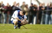 22 October 2006; A dejected Alan Gleeson, New York, at the final whistle. Guinness Ulster Senior Hurling Final, Antrim v New York, Irish Cultural Centre, Canton, Boston, USA. Picture credit: Brendan Moran / SPORTSFILE