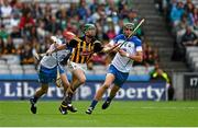 10 August 2014; Tommy Walsh, Kilkenny, in action against Eddie Meaney, left, and Cormac Curran, Waterford. Electric Ireland GAA Hurling All-Ireland Minor Championship, Semi-Final, Kilkenny v Waterford, Croke Park, Dublin. Picture credit: Dáire Brennan / SPORTSFILE