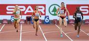 14 August 2014; Ireland's Kelly Proper, left, during her semi-final of the women's 200m event where she finished 5th in a time of 23.15. Also pictured are, from left, Inna Eftimova of Bulgaria, Lea Sprunger of Switzerland and Myriam Soumare of France. European Athletics Championships 2014 - Day 3. Letzigrund Stadium, Zurich, Switzerland. Picture credit: Stephen McCarthy / SPORTSFILE
