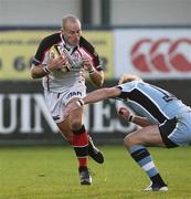 14 October 2006; Andrew Maxwell, Ulster, tackled by Jamie Robinson, Cardiff Blues. Magners League, Ulster v Cardiff Blues, Ravenhill Park, Belfast. Picture credit: Oliver McVeigh / SPORTSFILE
