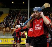 21 October 2006; Liam Dunne, Oulart-the-Ballagh adjusts his helmet before the match. Wexford Senior Hurling Championship Final Replay, Oulart-the-Ballagh v Rathnure, Wexford Park, Co. Wexford. Picture credit: Damien Eagers / SPORTSFILE