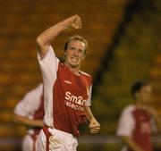 27 October 2006; Paul Keegan, St. Patrick's Athletic, celebrates after scoring his side's first goal. Carlsberg FAI Cup, Semi-Final, St. Patrick's Athletic v Shamrock Rovers, Tolka Park, Dublin. Picture credit: David Maher / SPORTSFILE