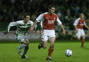 27 October 2006; Dave Mulcahy, St. Patrick's Athletic, in action against Jamie Duffy, Shamrock Rovers. Carlsberg FAI Cup, Semi-Final, St. Patrick's Athletic v Shamrock Rovers, Tolka Park, Dublin. Picture credit: David Maher / SPORTSFILE