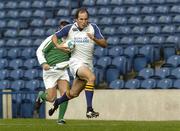 29 October 2006; Girvan Dempsey, Leinster, races through to score his side's first try. Heineken Cup 2006-2007, Pool 2, Round 2, Edinburgh Gunners v Leinster, Murrayfield Stadium, Edinburgh, Scotland. Picture credit: Damien Eagers / SPORTSFILE