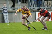 29 October 2006; Johnny McGuirk, Craobh Chiarain, in action against Hugh O'Byrne, Mount Leinster Rangers. AIB Leinster Senior Club Hurling Championship First Round, Craobh Chiarain v Mount Leinster Rangers, Parnell Park, Dublin. Picture credit: Ray Lohan / SPORTSFILE