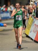 15 August 2014; Ireland's Brendan Boyce on the approach to the finish line in the final of the men's 50k walk. European Athletics Championships 2014 - Day 4. Zurich, Switzerland. Picture credit: Stephen McCarthy / SPORTSFILE
