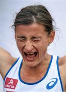 16 August 2014; Christelle Daunay of France celebrates winning the women's marathon. European Athletics Championships 2014 - Day 5. Zurich, Switzerland. Picture credit: Stephen McCarthy / SPORTSFILE