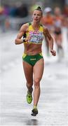 16 August 2014; Rasa Drazdauskaite of Lithuania during the women's marathon. European Athletics Championships 2014 - Day 5. Zurich, Switzerland. Picture credit: Stephen McCarthy / SPORTSFILE