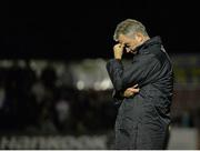 15 August 2014; Drogheda United manager Damien Richardson reacts during the game. SSE Airtricity League Premier Division, Bohemians v Drogheda United, Dalymount Park, Dublin. Picture credit: Piaras O Midheach / SPORTSFILE
