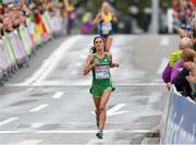16 August 2014; Ireland's Barbara Sanchez approaches the finish line during the women's marathon. European Athletics Championships 2014 - Day 5. Zurich, Switzerland. Picture credit: Stephen McCarthy / SPORTSFILE