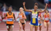 16 August 2014; Meraf Bahta of Sweden wins the final of the women's 5000m event. European Athletics Championships 2014 - Day 5. Letzigrund Stadium, Zurich, Switzerland. Picture credit: Stephen McCarthy / SPORTSFILE