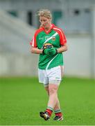 16 August 2014; Cora Staunton, Mayo, dejected after the game. TG4 All-Ireland Ladies Football Senior Championship, Quarter-Final, Cork v Mayo, O'Connor Park, Tullamore, Co. Offaly. Picture credit: Piaras O Midheach / SPORTSFILE