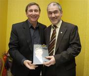 23 October 2006; Fr. Brian D'Arcy with Tyrone football manager Mickey Harte at the launch of his book 'A Different Journey'. Citywest Hotel, Saggart, Dublin. Picture credit; Pat Murphy / SPORTSFILE