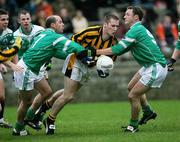 29 October 2006; John McEntee, Crossmaglen, in action against Colman McCool and Michael McCafferty, Gweedore. AIB Ulster Senior Club Football Championship First Round, Gweedore (Donegal) v Crossmaglen (Armagh), Ballybofey, Co. Donegal. Picture credit: Oliver McVeigh / SPORTSFILE