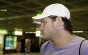 31 October 2006; Australian player Brendan Fevola arrives at Dublin airport prior to his departure for Australia. Dublin Airport, Dublin. Picture credit: Damien Eagers / SPORTSFILE