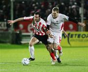 31 October 2006; Ciaran Martyn, Derry City, in action against Adam Hughes, Sligo Rovers. Carlsberg FAI Cup, Semi-Final Replay, Derry City v Sligo Rovers. Brandywell, Derry. Picture credit: Oliver McVeigh / SPORTSFILE