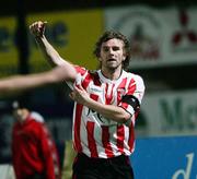 31 October 2006; Derry City's Pat McCourt celebrates after scoring the first goal. Carlsberg FAI Cup, Semi-Final Replay, Derry City v Sligo Rovers. Brandywell, Derry. Picture credit: Oliver McVeigh / SPORTSFILE