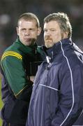 28 October 2006; Ireland assistant coaches Anthony Tohill, left, and Eoin 'Bomber' Liston. Coca-Cola International Rules Series 2006, First Test, Ireland v Australia, Pearse Stadium, Galway. Picture credit: Brendan Moran / SPORTSFILE