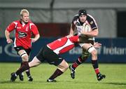 3 November 2006; Tim Barker, Ulster, is tackled by Ryan Grant, Border Reivers. Magners League, Ulster v Border Reivers, Ravenhill Park, Belfast. Picture credit: Oliver McVeigh / SPORTSFILE