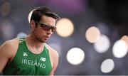 17 August 2014; Brian Gregan of Ireland's 4x400m men's relay team before the race, where they finished 5th in a new national record time of 3:01.67. The team consisted of Brian Gregan, Mark English, David Morrissey and Thomas Barr. European Athletics Championships 2014 - Day 6. Letzigrund Stadium, Zurich, Switzerland. Picture credit: Stephen McCarthy / SPORTSFILE