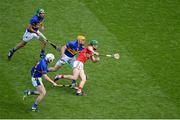 17 August 2014; Séamus Harnedy, Cork, in action against Tipperary players, left to right, James Woodlock, Brendan Maher, and Shane McGrath. GAA Hurling All-Ireland Senior Championship Semi-Final, Cork v Tipperary. Croke Park, Dublin. Picture credit: Dáire Brennan / SPORTSFILE