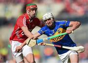17 August 2014; Patrick Maher, Tipperary, in action against Stephen McDonnell, Cork. GAA Hurling All-Ireland Senior Championship Semi-Final, Cork v Tipperary. Croke Park, Dublin. Photo by Sportsfile