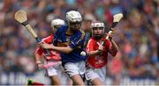 17 August 2014; Sarah Lacey, representing St. Mary's Primary School, Waterford, in action against Cianna Deegan, representing Marist National School, Dublin, Fermanagh. INTO/RESPECT Exhibition GoGames, Croke Park, Dublin. Picture credit: Barry Cregg / SPORTSFILE