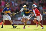 17 August 2014; Dylan McMahon, Broadford National School, Clare, representing Tipperary, in action against Ferran O’Sullivan-Clavo, St Corbans Boys National School, Kildare, representing Cork. INTO/RESPECT Exhibition GoGames, Croke Park, Dublin. Photo by Sportsfile