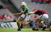 17 August 2014; Andrew La Touche Cosgrave, Limerick, in action against Conor Whelan, Galway. Electric Ireland GAA Hurling All Ireland Minor Championship Semi-Final, Galway v Limerick. Croke Park, Dublin. Picture credit: Brendan Moran / SPORTSFILE