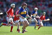 17 August 2014; Hunt, Ardrahan National School, Galway, representing Tipperary, in action against Lauren O'Keefe, St Dominic's National School, Dublin, representing Cork. INTO/RESPECT Exhibition GoGames, Croke Park, Dublin. Picture credit: Brendan Moran / SPORTSFILE