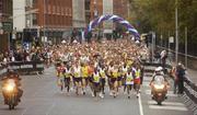 30 October 2006; The elite runners lead at the start of the 2006 adidas Dublin City Marathon. Merrion Square, Dublin. Picture credit: Brendan Moran / SPORTSFILE