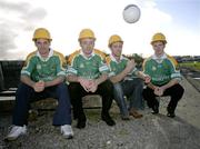 31 October 2006; Leitrim Senior footballers, from left, Philip Howard, David McHugh, Barry McWeeney, and Barry Prior, at the launch of an innovative fundraising drive, titled &quot;Get On The Team&quot;, by Leitrim GAA supporters and Board to raise 1.5 million euro to complete the redevelopment of Pairc Sean MacDiarmada. Carrick-on-Shannon, Leirtim. Picture credit: Brian Lawless / SPORTSFILE