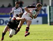 21 October 2006; Paul Steinmetz, Ulster, is tackled by Cedric Heymans, Toulouse. Heineken Cup 2006-2007, Pool 5, Round 1, Ulster v Toulouse, Ravenhill Park, Belfast. Picture credit: Oliver McVeigh / SPORTSFILE