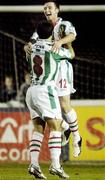 6 November 2006; Roy O'Donovan, right, Cork City, celebrates after scoring his side's first goal with team-mate Neale Fenn. eircom League Premier Division, St Patrick's Athletic v Cork City, Richmond Park, Dublin. Picture credit: David Maher / SPORTSFILE