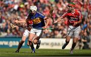 17 August 2014; Patrick Bonner Maher, Tipperary, in action against Shane O'Neill, and Stephen McDonnell, right, Cork. GAA Hurling All-Ireland Senior Championship Semi-Final, Cork v Tipperary. Croke Park, Dublin. Picture credit: Barry Cregg / SPORTSFILE