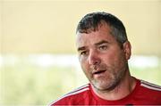 19 August 2014; Munster head coach Anthony Foley speaking during a press conference ahead of their pre-season game against Gloucester on Saturday. Munster Rugby Press Conference, Cork Institute of Technology, Bishopstown, Cork. Picture credit: Diarmuid Greene / SPORTSFILE