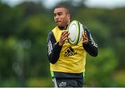 19 August 2014; Munster's Simon Zebo in action during squad training ahead of their pre-season game against Gloucester on Saturday. Munster Rugby Squad Pre-Season Training, Cork Institute of Technology, Cork. Picture credit: Diarmuid Greene / SPORTSFILE