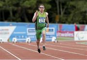 19 August 2014; Team Ireland's Jason Smyth, from Eglinton, Co. Derry, in action during his semi-final of the  men's 100m - T12, where he qualified for the final with a time of 11.40. 2014 IPC Athletics European Championships, Swansea University, Swansea, Wales. Picture credit: Luc Percival / SPORTSFILE
