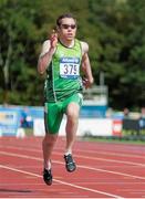 19 August 2014; Team Ireland's Jason Smyth, from Eglinton, Co. Derry, in action during the final of the men's 100m - T12, where he won gold with a time of 10.78. 2014 IPC Athletics European Championships, Swansea University, Swansea, Wales. Picture credit: Luc Percival / SPORTSFILE