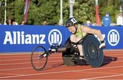 19 August 2014; Team Ireland's John McCarthy, from Dunmanway, Co. Cork, in action during the T51 Men's 400m final, where he finished fourth in a time of 1:37.36. 2014 IPC Athletics European Championships, Swansea University, Swansea, Wales. Picture credit: Luc Percival / SPORTSFILE