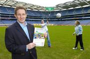 8 November 2006; Science, Sport and Education will come together at the 2006 Kellog's GAA National Coaching Conference, at the launch is expert in child physiology Professor Niall Moyna, with Laois footballer Ross Munnelly and Aoife McConnell. Croke Park, Dublin. Picture credit: Pat Murphy / SPORTSFILE