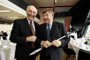 7 November 2006; Former Kilkenny hurler Eddie Keher, left, with Michael 'Babs' Keating at a special celebration to commemorate the 35th Anniversary of the Vodafone GAA All-Star Awards. Croke Park, Dublin. Picture credit: Ray McManus / SPORTSFILE