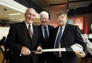7 November 2006; Irish Examiner journalist Jim O'Sullivan with former Kilkenny hurler Eddie Keher, left, and Michael 'Babs' Keating at a special celebration to commemorate the 35th Anniversary of the Vodafone GAA All-Star Awards. Croke Park, Dublin. Picture credit: Ray McManus / SPORTSFILE