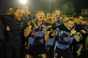 6 November 2006; UCD players celebrate after the game. Dublin Senior Football Championship Final, UCD v St Vincents, Parnell Park, Dublin. Picture credit: Pat Murphy / SPORTSFILE